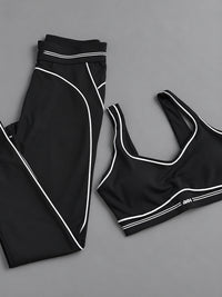Maya-Active Set in Black – women's vest & leggings set