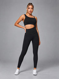 Tess-Cutout Fit Set in Black – women's cutout aerial yoga bodysuit