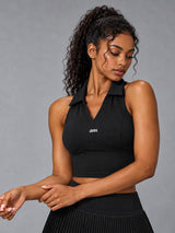 Luxe Collared Crop Top