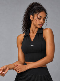 Luxe Collared Crop Top