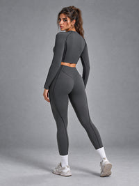 Mila-Contour Line Set – women's seamless scrunch leggings set