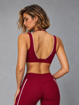 Luxe Layered Sports Bra – women's color block sports bra