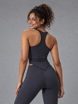 Alia-Strappy Fit Top – women's asymmetric workout tank top