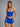 Nora-Trim Sport Set in Blue – women's strappy bra & shorts set