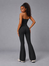 Ayla-Active Suit – women's backless flare yoga jumpsuit