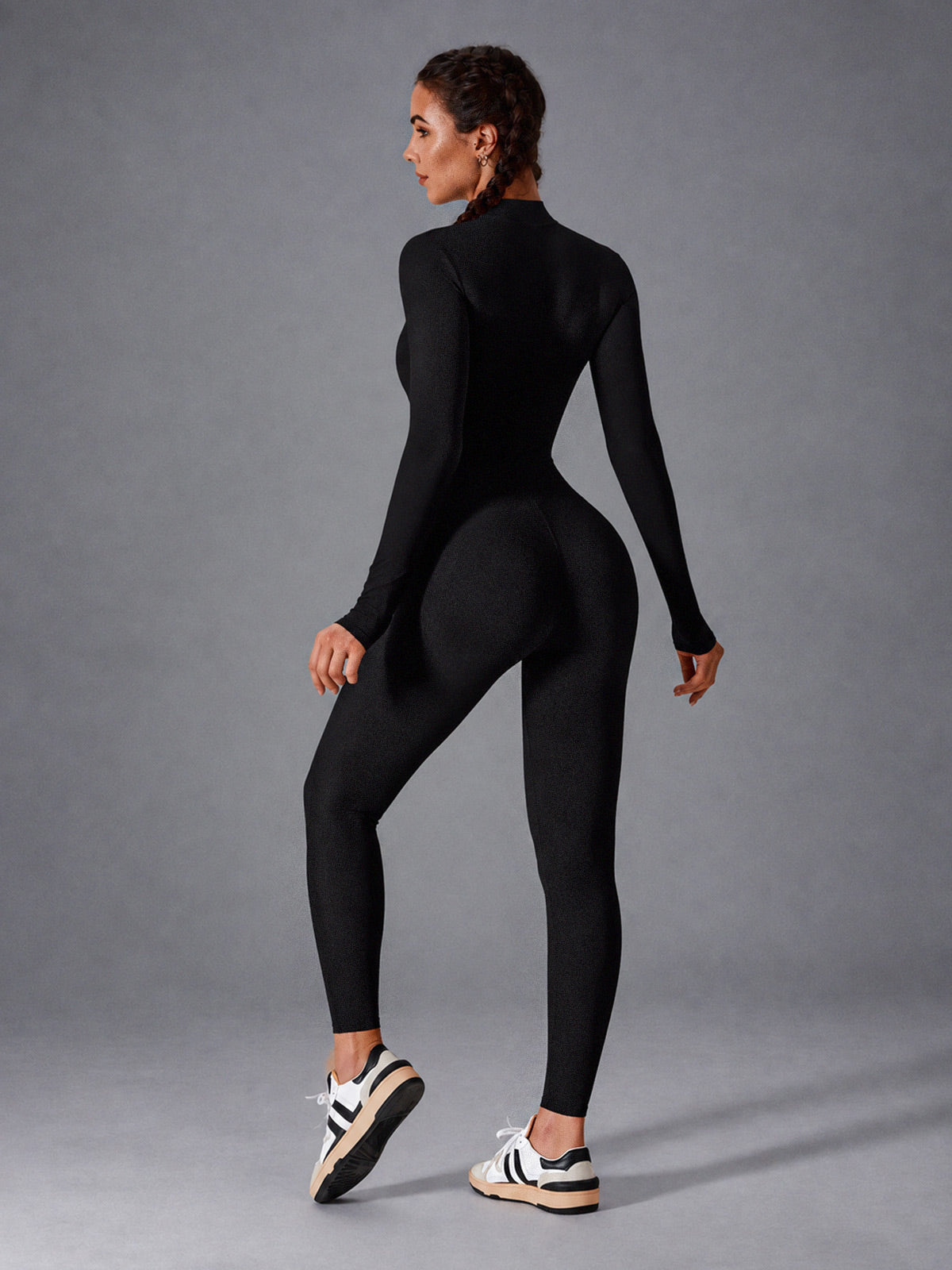 Nora-Zip Fit Suit – women's zip yoga jumpsuit