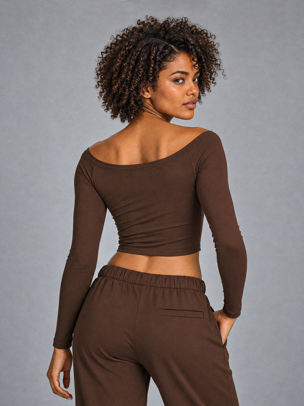 Aria-Off Shoulder Top – women's off shoulder long sleeve yoga top