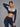 Muse Scallop Yoga Top in Midnight Blue – women's lace trim long sleeve yoga top