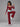Muse Halter 3 Piece Set in Red Blue – women's halter flare pants workout set
