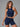 Tess-Flex Tank Top in Navy Blue – women's sleeveless workout crop top