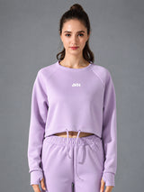Zara-Flow Training Shirt in Purple – women's long sleeve drawstring sports shirt