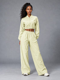 Luxe Zip Tracksuit Set in Yellow – women's zip up tracksuit set