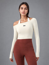 Nora-Off Shoulder Top in White – women's quick dry off shoulder top