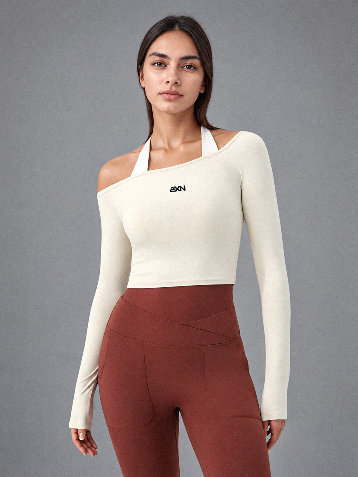 Nora-Off Shoulder Top in White – women's quick dry off shoulder top