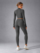 Sculpt Active Set – women's zip jacket workout set