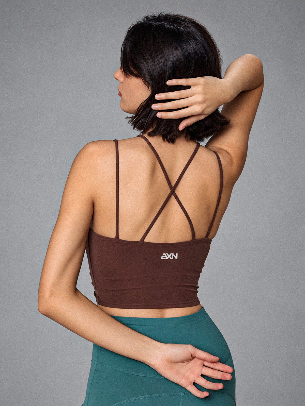 Lena-Strap Ruched Bra – women's ruched strap crop top
