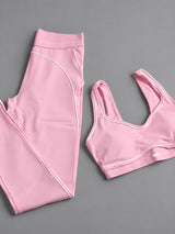 Maya-Active Set in Pink – women's vest & leggings set