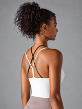 Rina-Layer Flex Top – women's backless push up sports bra