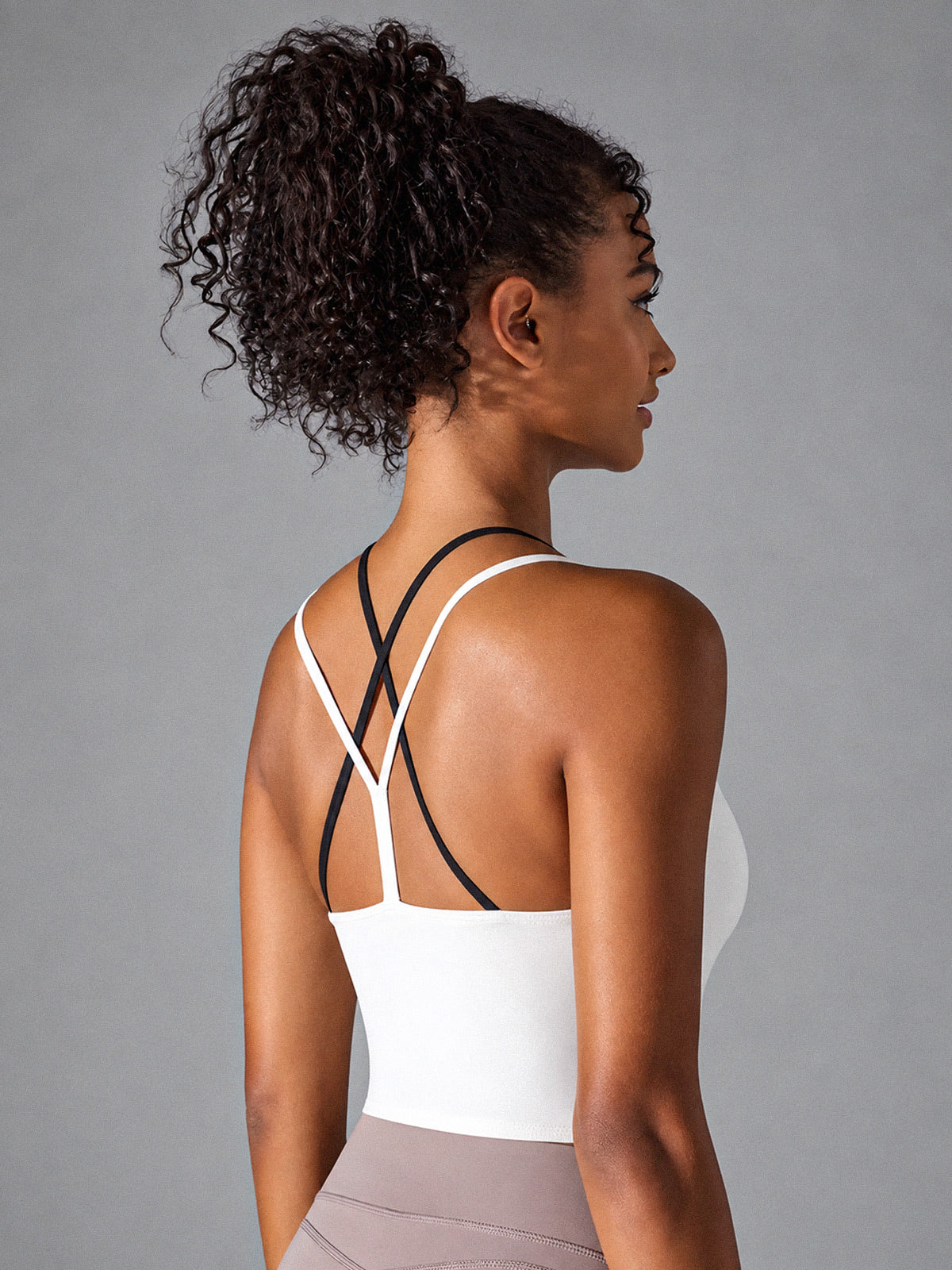 Rina-Layer Flex Top – women's backless push up sports bra