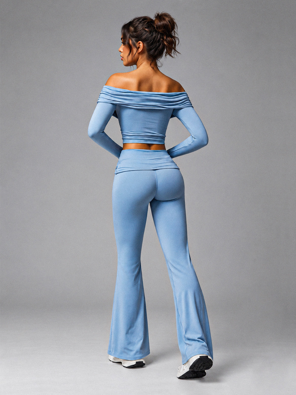 Isla-Elegant Flare Set – women's long sleeve top & flare pants set