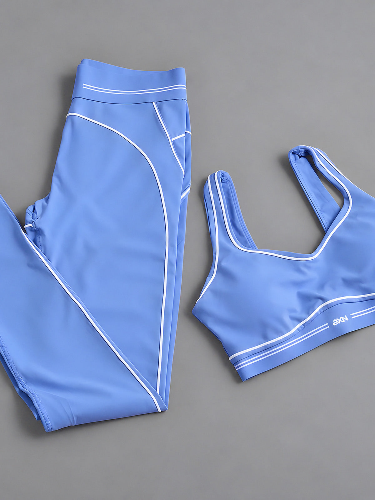 Maya-Active Set in Blue – women's vest & leggings set