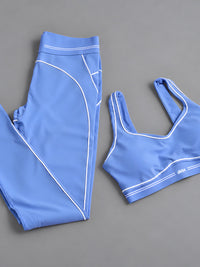 Maya-Active Set in Blue – women's vest & leggings set