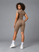 Mira-Zip Fit Jumpsuit – women's seamless zip yoga jumpsuit