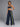 Luxe Layered Sports Set in Blue – women's sports bra & wide leg pants set