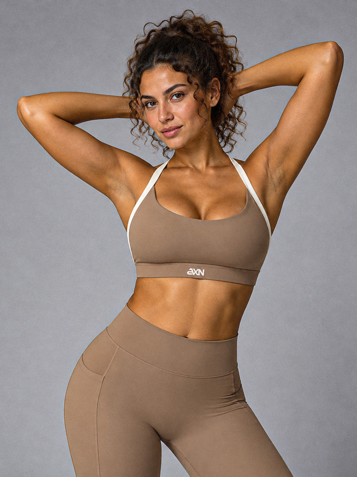 Kaia-Active Bra in Coffee – women's high support sports bra