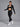 Sculpt Fitness Set in Black – women's 3 piece zip jacket workout set