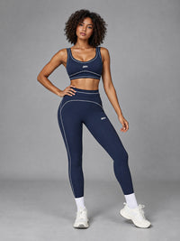 Vera-Contour Fit Set in Blue – women's contour 3 piece yoga set