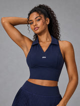 Luxe Collared Crop Top