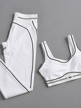 Maya-Active Set in White – women's vest & leggings set