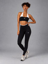 Sculpt Halter Yoga Set in Black – women's halter sports bra & leggings set