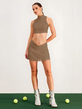 Elise-Cutout Skirt Set