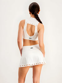 Elise-Cutout Skirt Set