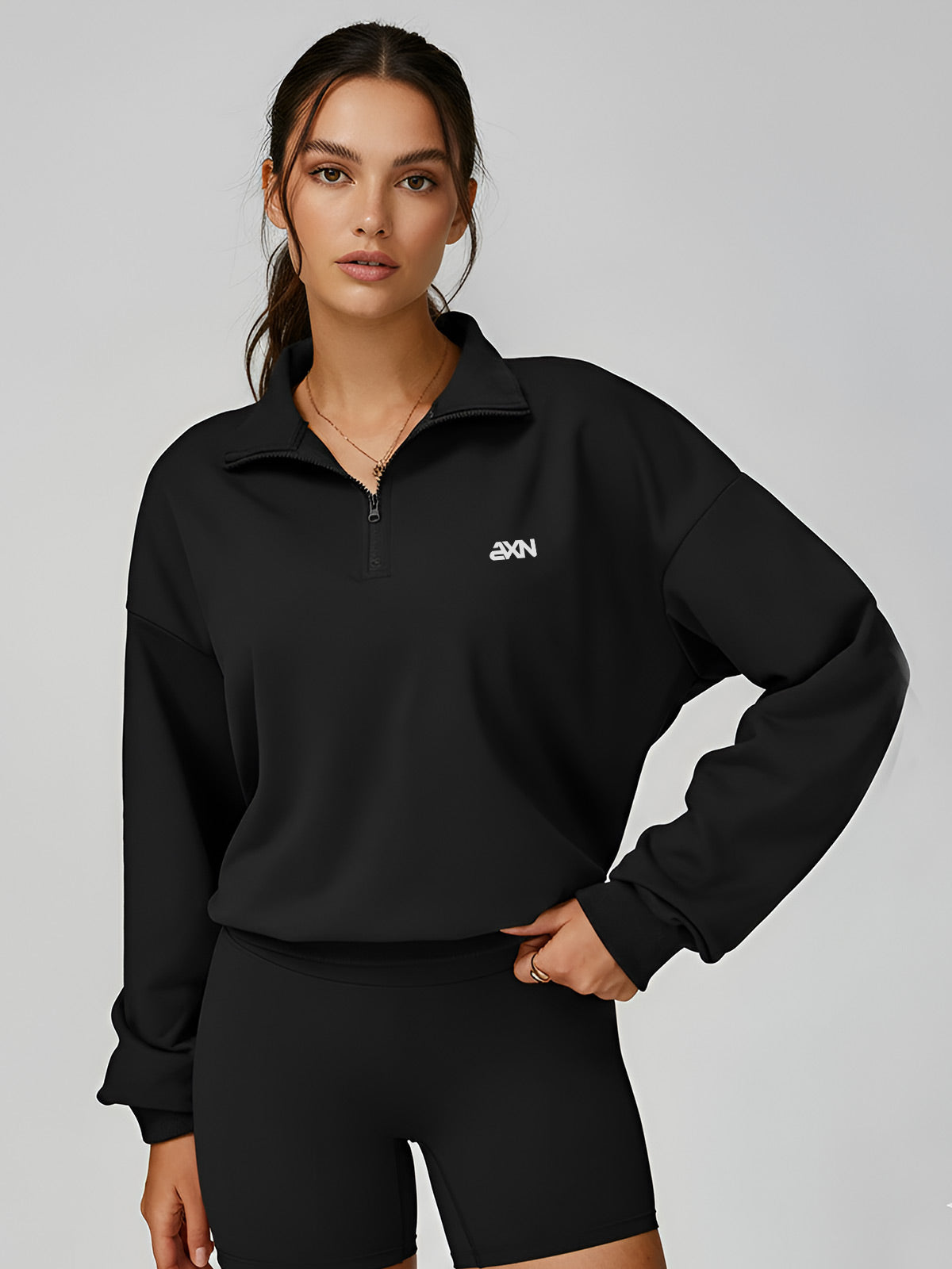 Tess-Quarter Zip Top