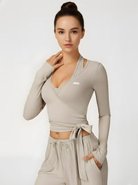 Zara-Wrap Yoga Top