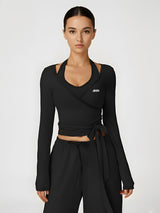 Zara-Wrap Yoga Top
