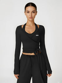 Zara-Wrap Yoga Top