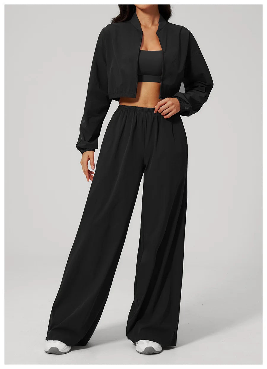Luxe Zip Tracksuit Set – women's zip up tracksuit set