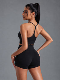 Noor-Flex Bra in Black – women's y back sports bra