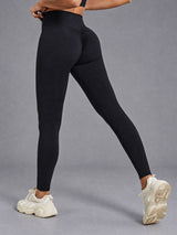Lena-Slim Leggings in Black – women's drawstring push up leggings