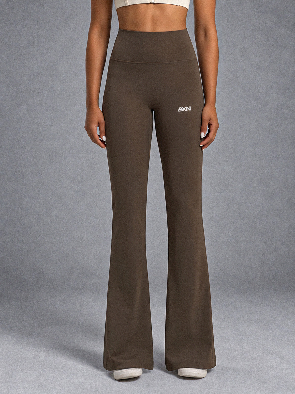 Mira-Flare Legging in Brown – women's sculpting flare leggings