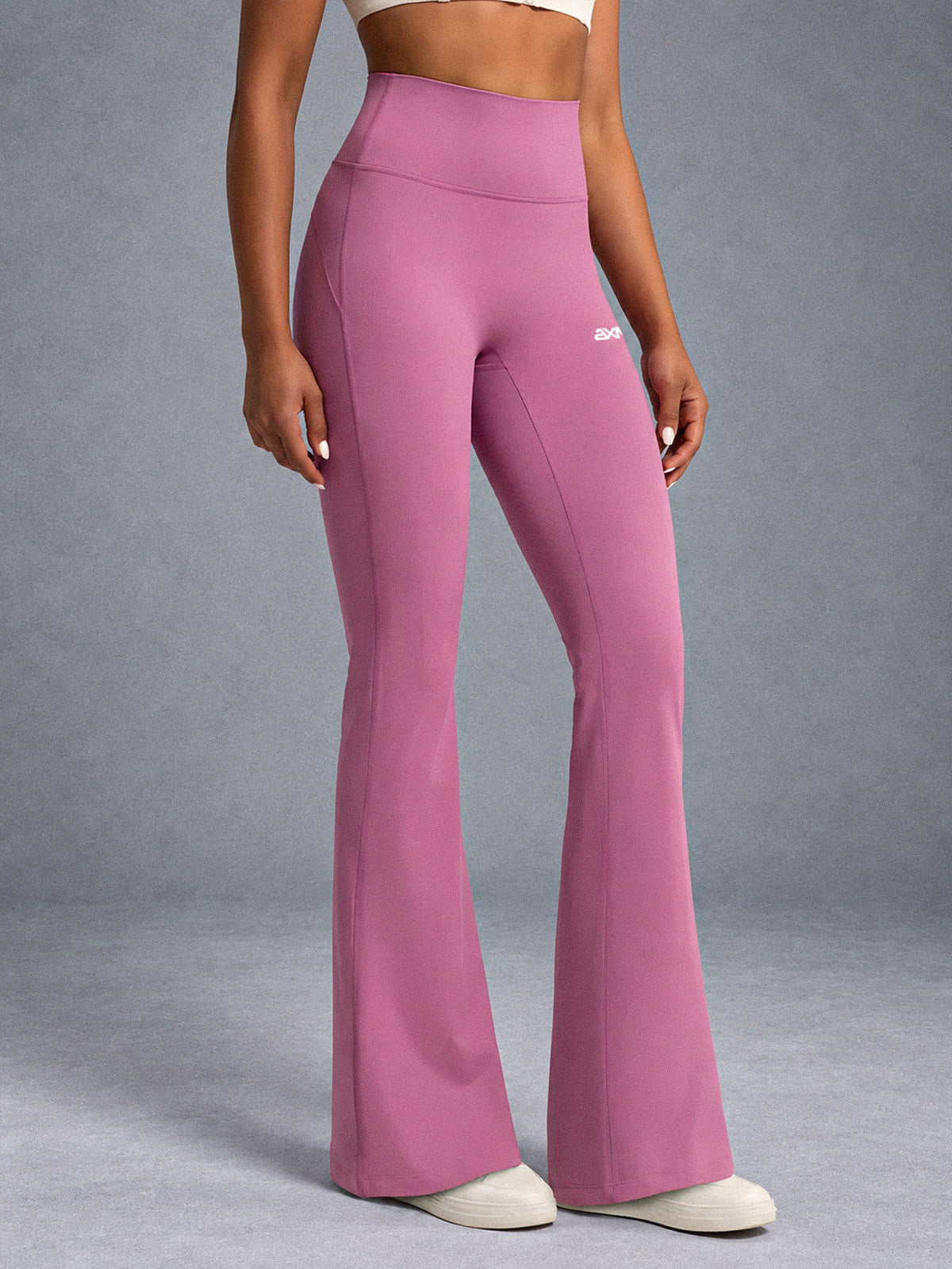 Mira-Flare Legging in Pink – women's sculpting flare leggings