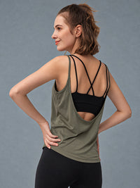 Mona-Stretch Yoga Top – women's mesh panel sports top
